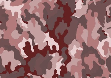 Soyut askeri veya av kamuflaj arka plan. Ormanlık camo doku vektör. Kahverengi beyaz tonu stlye.