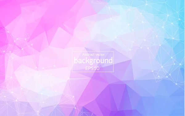 Wireframe Polygonal Background Polygonal Background Connected Lines Dots Vector Illustration — Stock Vector