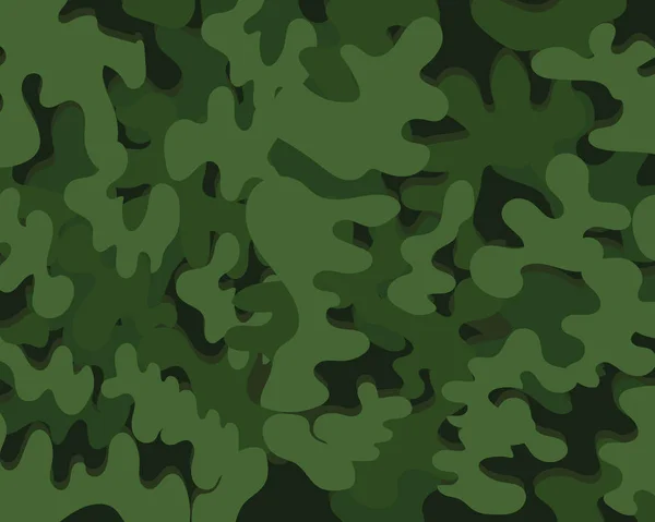 Fondo Abstracto Militar Camuflaje Caza Color Verde Ilustración Vectorial — Vector de stock