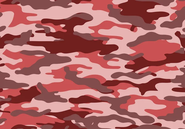 Fond Motif Camouflage Style Rose Rouge Formes Feuillage Branches Armée — Image vectorielle