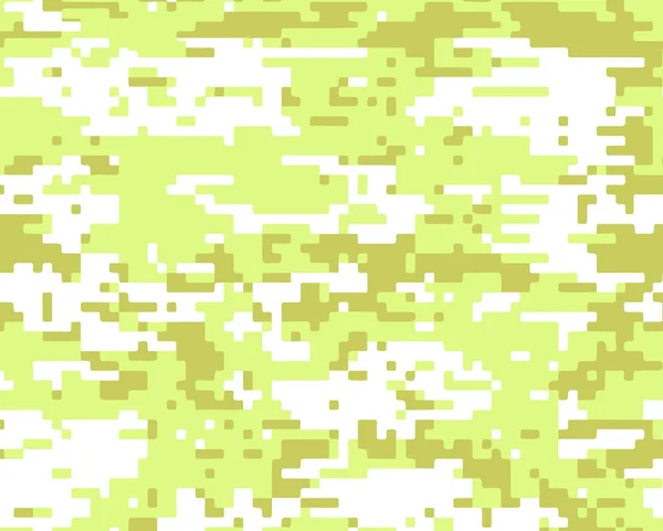 Kamouflage Militära Textur Bakgrund Soldat Gul Grön Och Vit Monokrom — Stock vektor