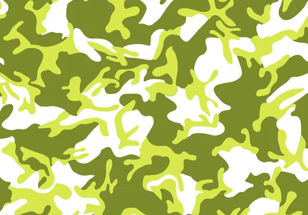 Vector Patrón Fondo Camuflaje Ejército Verano Verde Amarillo Stlye Color — Vector de stock