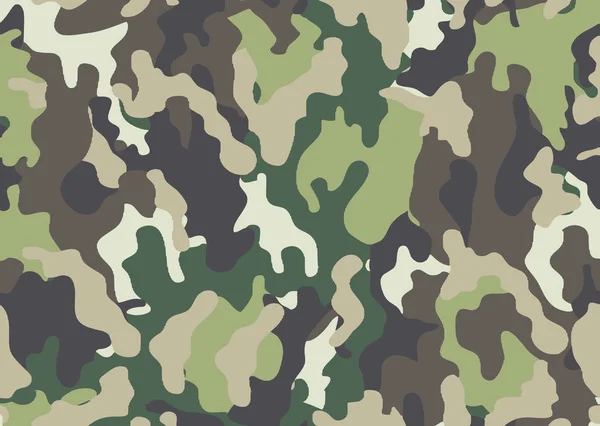 Abstract Military Hunting Camouflage Background Woodland Camo Texture Vector Green — Stock Vector