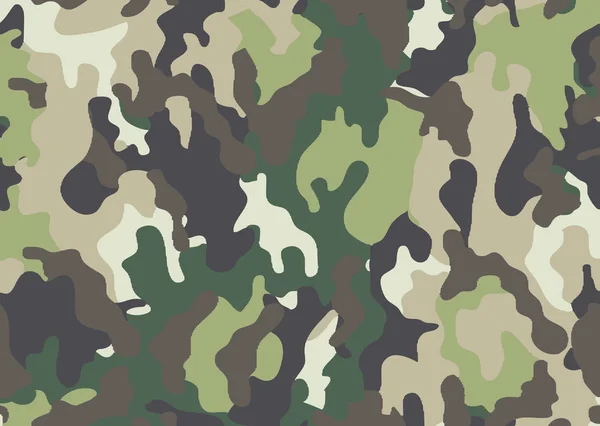 抽象军事或狩猎伪装背景 林地迷教纹理向量 绿色色调 — 图库矢量图片