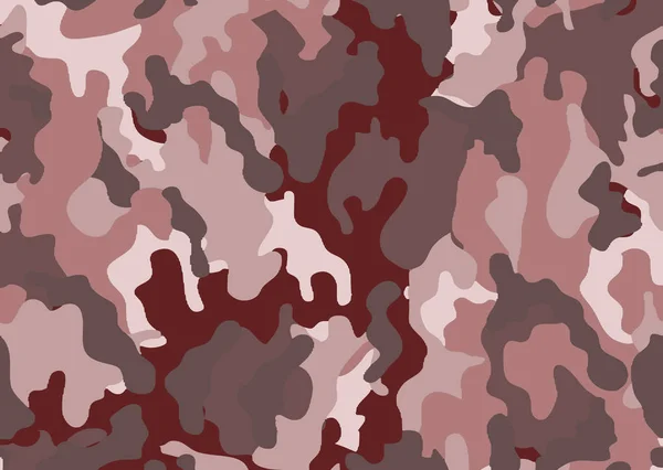 Abstract Military Hunting Camouflage Background Woodland Camo Texture Vector Brown — Stock Vector