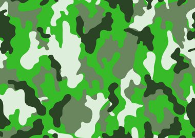 doku askeri kamuflaj sorunsuz Ordu yeşil av yineler. Kamuflaj desen arka plan. Klasik giyim tarzı Camo tekrar Yazdır maskeleme. dört renk orman dokusu. Vektör çizim.