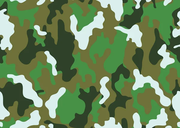 Texture Military Camouflage Repeats Seamless Army Green Hunting Camouflage Pattern — Stock Vector