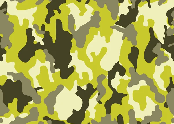 Militaire Camouflage Patroon Herhaalt Naadloze Legergroene Jacht Camouflage Patroon Achtergrond — Stockvector