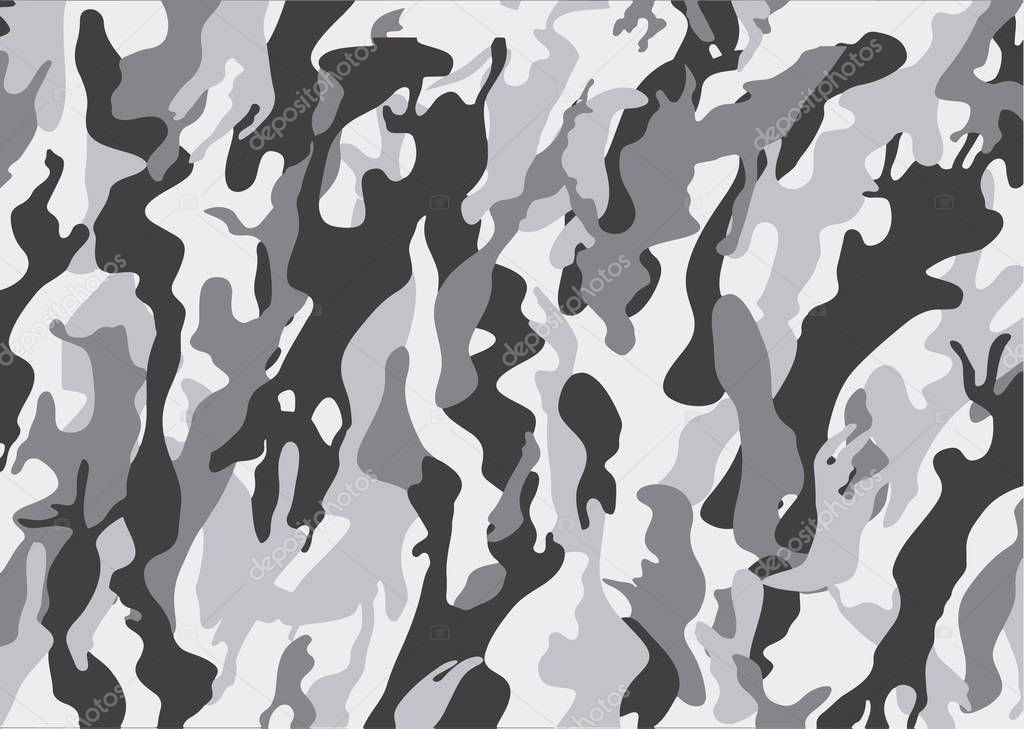 texture military camouflage army hunting. Camouflage pattern background. Classic clothing style masking camo  print. four colors forest texture. Vector illustration.