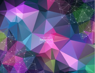 Molekül yapısı dna ve iletişim arka plan. Bağlantılı çizgilerin noktalı. Bilim, bağlantı, kimya, biyoloji, tıp, teknoloji kavramı. Vektör çizim.