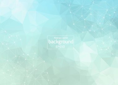 Soyut Çokgen alanı noktalar ve çizgiler bağlantı ile mavi arka plan | Network Kontrolü-veri görselleştirme illüstrasyon