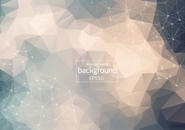 Geometrik en az poligonal arka plan molekül ve iletişim. Bağlantılı çizgilerin noktalı. Minimalizm arka plan. Bilim, kimya, biyoloji, tıp, teknoloji kavramı.
