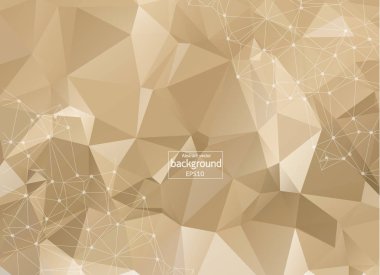 Geometrik gri arka plan molekül ve iletişim. Bağlantılı çizgilerin noktalı. Vektör çizim.