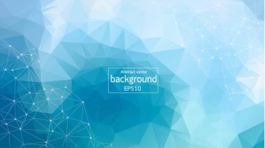 Üçgen teknik arka plan bağlantıları ile. Vektör çizim.