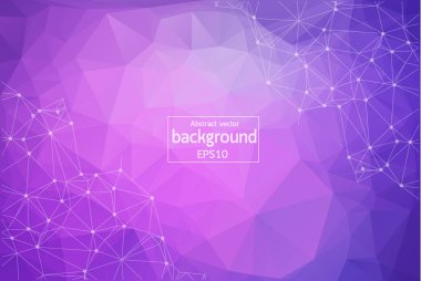 Koyu pembe, mavi arka plan noktalar ve çizgiler ile vektör. Soyut illüstrasyon renkli diskler ve üçgenler ile. Marka kitap tamamen yeni şablon.