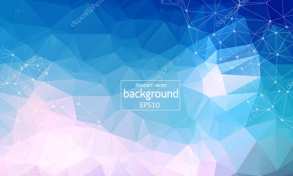 Connections concept. Vector network background for business presentation. Eps10.