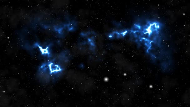 Estrelas Galáxias Loopable Multicolorida Fundo Espacial Colorido Nebulosas Estrelas Cometas — Vídeo de Stock