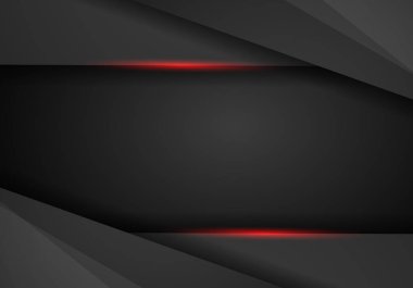 Metalik kırmızı siyah çerçeve düzeni modern teknoloji tasarım şablon arka plan