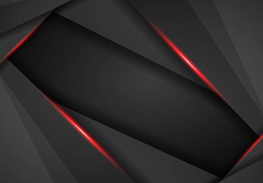 Deri Krom Otomotiv arka plan. Metalik arka plan siyah ve kırmızı. Vektör çizim