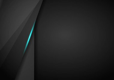 Metalik mavi soyut siyah çerçeve düzeni modern teknoloji tasarım şablon arka plan, siyah ve mavi arka plan. Vektör grafik şablon tasarımı