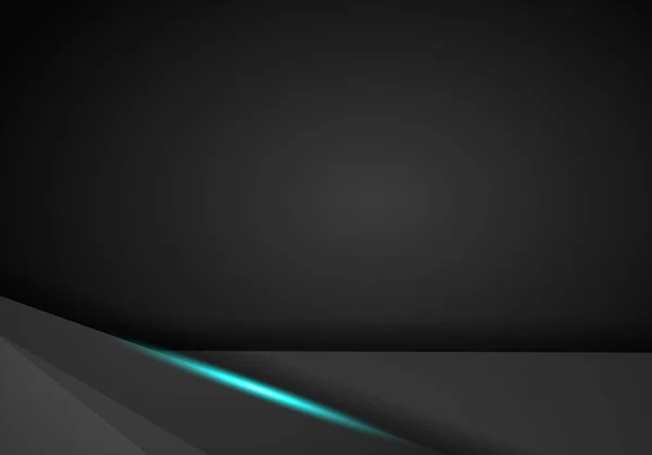 Abstrato Metálico Azul Preto Quadro Layout Moderno Tecnologia Design Modelo —  Vetores de Stock