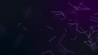 Üçgenler ve noktalar animasyonlar hareketli Soyut Mavi geometrik çizgiler pleksus. Büyük veri teknoloji kavramı.