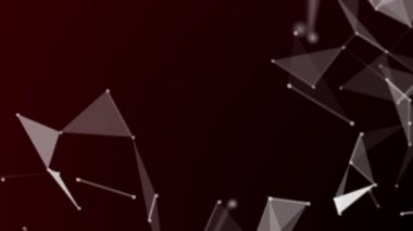 Soyut pleksus şekiller. Çizgiler ve noktalar ile dijital, iletişim ve teknoloji arka plan. Web kavramı ve bağlantı. Loopable sırası. Büyük veri teknoloji kavramı.