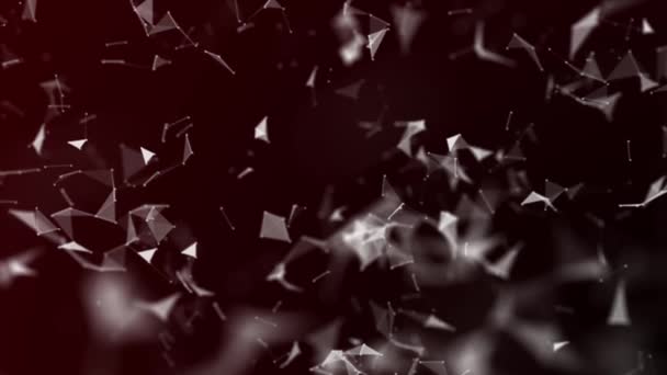 Графическая Геометрическая Фоновая Молекула Связь Белые Кибернетические Точки Звезды Линии — стоковое видео