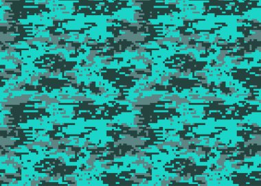 Dijital kamuflaj deseni. Woodland camo doku. Kamuflaj desen arka plan. Kamuflaj baskı maskeleme klasik giyim tarzı. renkler orman dokusu. Tasarım öğesi. Vektör çizim.