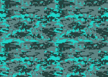 Dijital kamuflaj deseni. Woodland camo doku. Kamuflaj desen arka plan. Kamuflaj baskı maskeleme klasik giyim tarzı. renkler orman dokusu. Tasarım öğesi. Vektör çizim.