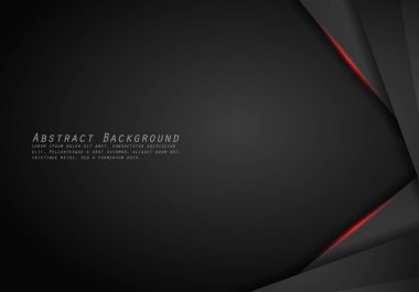 Deri Krom Otomotiv arka plan. Metalik arka plan siyah ve kırmızı. Vektör çizim