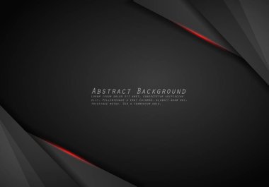 Metalik kırmızı siyah çerçeve düzeni modern teknoloji tasarım şablon arka plan