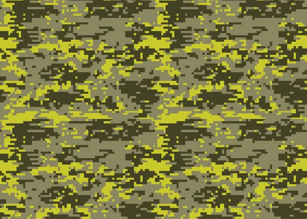 Digitales Tarnmuster Waldkamm Textur Camouflage Muster Hintergrund Klassische Kleidung Stil — Stockvektor