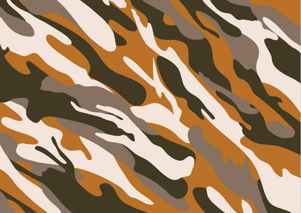 Camouflage pattern background. Shapes of foliage and branches. Brown Military army camo background. Woodland style. vector illustration.