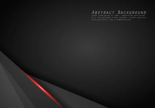 Abstracto Metálico Rojo Negro Marco Diseño Moderno Tecnología Diseño Plantilla — Vector de stock