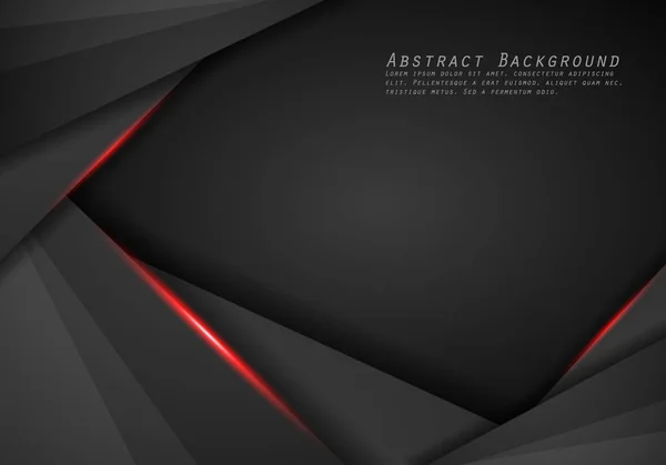 Абстрактне Металеве Червоне Чорне Компонування Рамки Сучасний Технічний Дизайн Шаблон — стоковий вектор