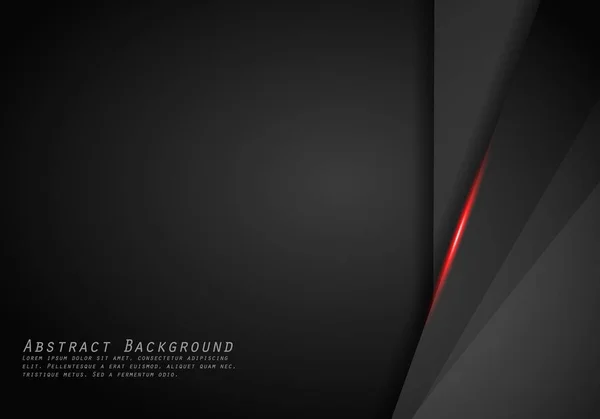 Abstrait Métallique Rouge Noir Cadre Mise Page Moderne Design Technique — Image vectorielle