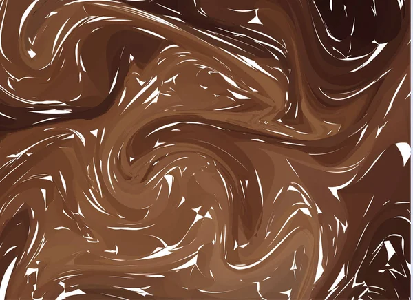 ロゴベクトルの手描きのアートワーク水大理石テクスチャを 茶色液体塗料のパターン しゅうちょう墨流し技法で抽象的なカラフルな背景 — ストックベクタ