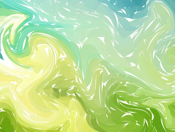 Mramorování Green Blue Marble Textura Malování Splash Barevné Tekutiny Abstraktní — Stockový vektor