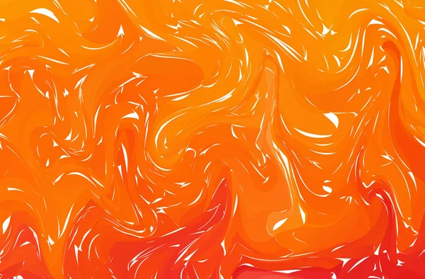오렌지 대리석 텍스처입니다 스플래시 페인트 다채로운 액체입니다 배경입니다 일러스트 — 스톡 벡터