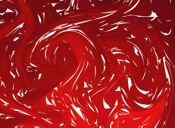 Fondo Tinta Abstracta Estilo Mármol Rojo Tinta Blanca Agua — Vector de stock