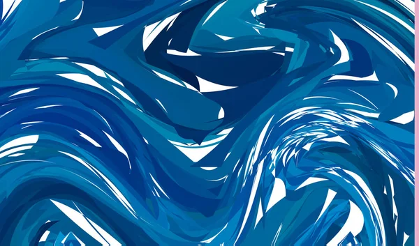 Роскошный Синий Мраморный Фон Завихрениями Абстрактная Каменная Текстура Традиционный Шаблон — стоковый вектор