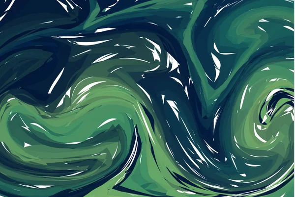 豪华绿色大理石背景与漩涡 抽象石材图案纹理 时尚模板邀请 — 图库矢量图片