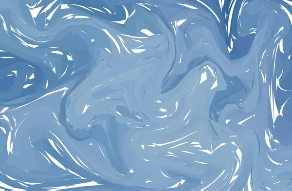 Dark Blue Digital Marbling Elegant Marbled Vector Background Liquid Paint — Stock Vector
