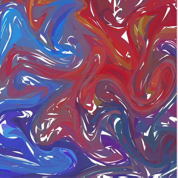 Marbrure Numérique Bleu Multicolore Élégant Fond Vectoriel Marbré Peinture Liquide — Image vectorielle