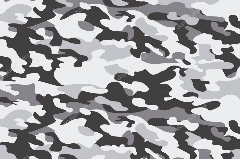 Camouflage military background. Abstract military or hunting camouflage background. Woodland seamless camo texture vector. Shapes of foliage and branches. Army camo clothing background. 