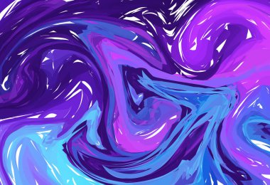 Vektör el sanat su mermer doku üzerinde çekilmiş. Sıvı boya desen. Ebru suminagashi tekniğinde çok mavi arka plan.