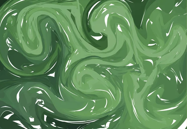 Grönt Ljus Abstrakt Bakgrund Bläck Marmorering Texturer Handritad Marmor Illustrationer — Stock vektor