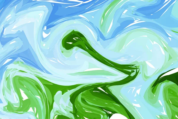 霓虹灯大理石纹理 矢量手绘艺术品在水面上 液体油漆图案 摘要五颜六色的背景在小武水桥技术 — 图库矢量图片