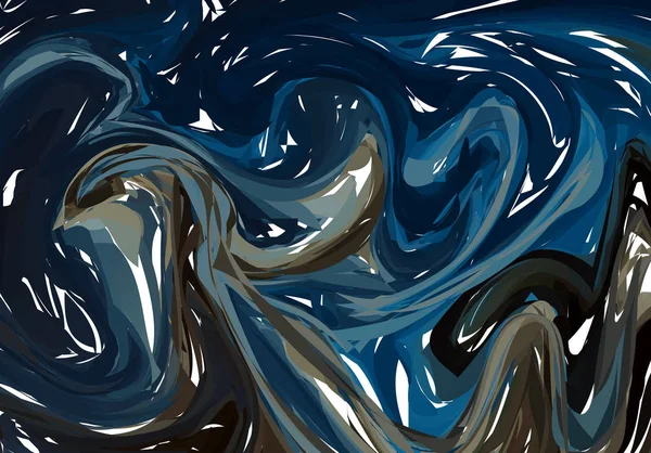 Superficie Mármol Azul Abstracto Hermosa Textura Hecha Mano Vector Patrón — Archivo Imágenes Vectoriales